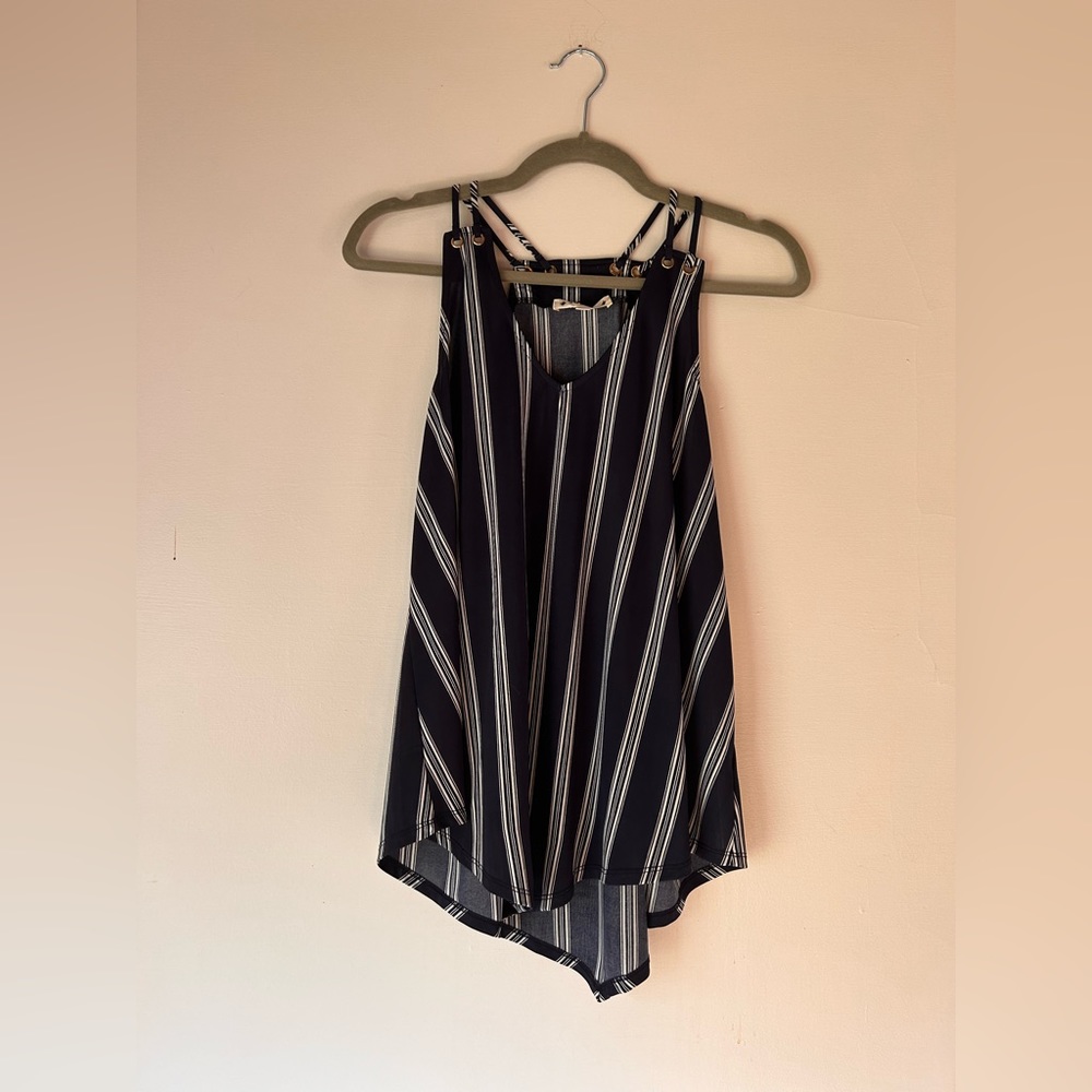 Agenda Stappy Striped Racerback Tank Top